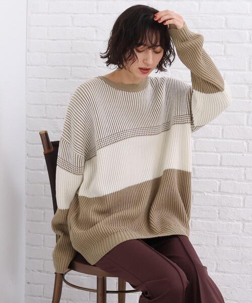 SHOO・LA・RUE（シューラルー）の「◆配色ニットプルオーバー（ニット/セーター・レディース・ピンク系/ベージュ系その他2/ブラック系4・00）」の19枚目の写真