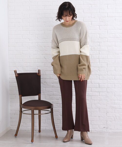 SHOO・LA・RUE（シューラルー）の「◆配色ニットプルオーバー（ニット/セーター・レディース・ピンク系/ベージュ系その他2/ブラック系4・00）」の20枚目の写真