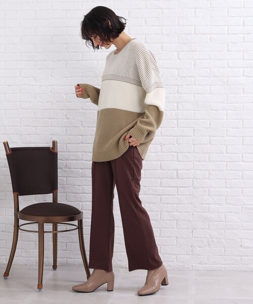 SHOO・LA・RUE（シューラルー）の「◆配色ニットプルオーバー（ニット/セーター・レディース・ピンク系/ベージュ系その他2/ブラック系4・00）」の21枚目の写真