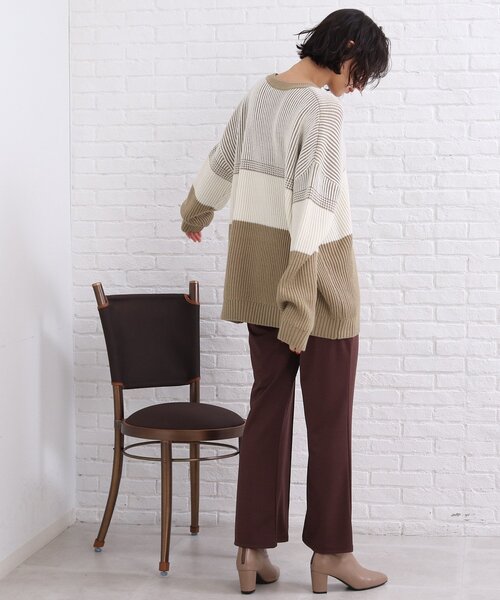 SHOO・LA・RUE（シューラルー）の「◆配色ニットプルオーバー（ニット/セーター・レディース・ピンク系/ベージュ系その他2/ブラック系4・00）」の22枚目の写真