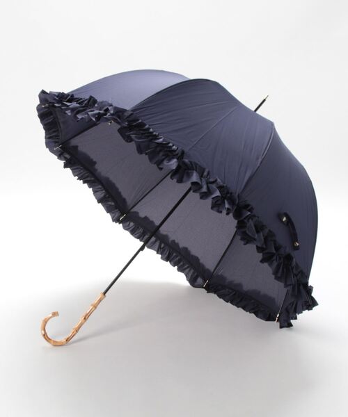 Maison de FLEUR（メゾンドフルール）の「ヒートカットフリル長傘（長傘・レディース・ブラック/ネイビー/ピンク・FREE）」の21枚目の写真