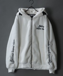 Soft fur hood logo Jacket/ソフト ファー フード ロゴ ジャケット