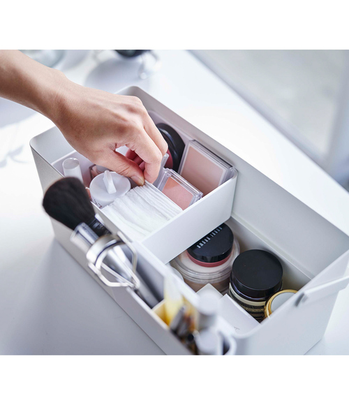 tower/タワー】メイクボックス 大容量 持ち運び 鏡付き（収納