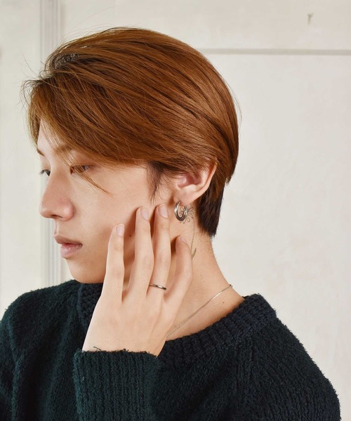 LHME（エルエイチエムイー）の「LHME ダブルリングフープピアス/サージカルステンレス316L（金属アレルギー対応）（ピアス（両耳用）・レディース・シルバー/イエローゴールド・ONE SIZE）」の15枚目の写真