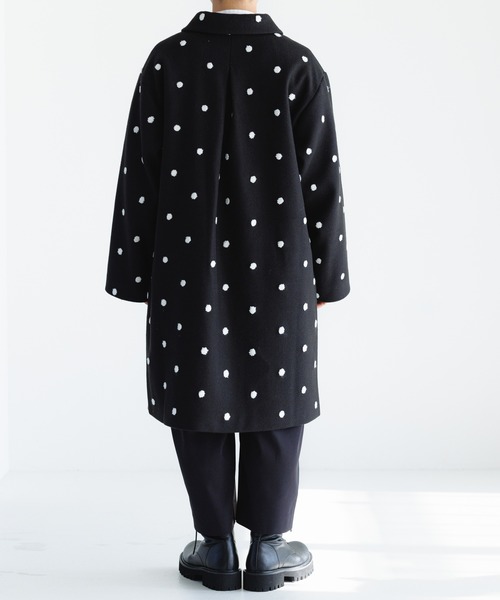 LOWRYS FARM(ローリーズファーム)の「ドットコート 180385(ステンカラーコート・キッズ・ブラック・150cm/160cm)」の3枚目の写真