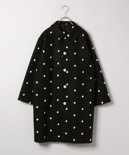 LOWRYS FARM(ローリーズファーム)の「ドットコート 180385(ステンカラーコート・キッズ・ブラック・150cm/160cm)」の4枚目の写真