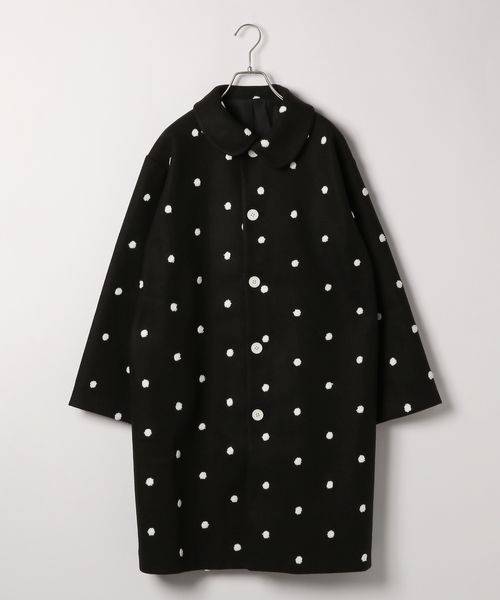 LOWRYS FARM(ローリーズファーム)の「ドットコート 180385(ステンカラーコート・キッズ・ブラック・150cm/160cm)」の5枚目の写真