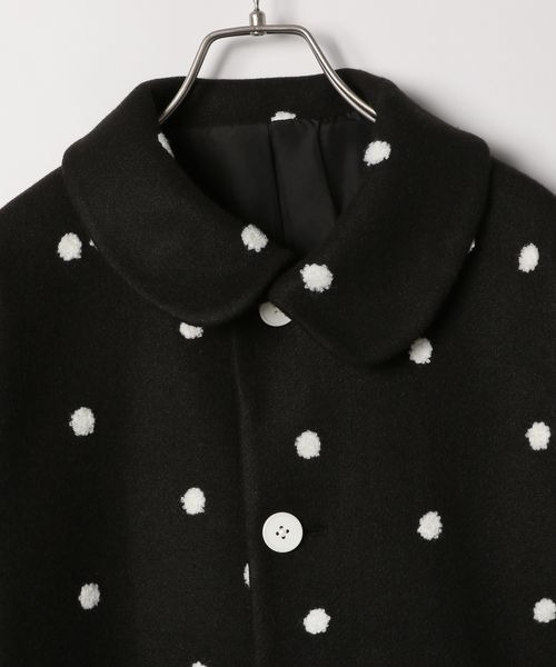 LOWRYS FARM(ローリーズファーム)の「ドットコート 180385(ステンカラーコート・キッズ・ブラック・150cm/160cm)」の7枚目の写真
