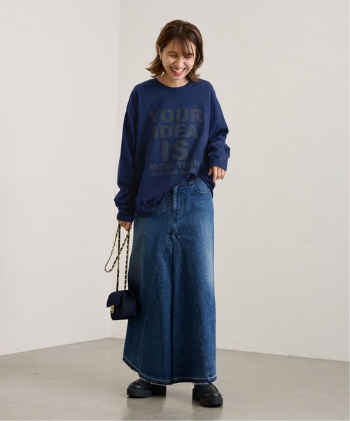 FRAMeWORK（フレームワーク）の「≪追加≫ロゴロンTee2（Tシャツ/カットソー・レディース・ホワイト/ネイビー・FREE）」の21枚目の写真