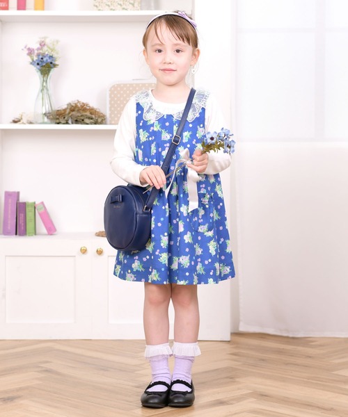 KP DECO（ケーピーデコ）の「お花パーツ付きグログランリボンカチューシャ（カチューシャ・キッズ・ラベンダー/ピンク・FREE）」の3枚目の写真