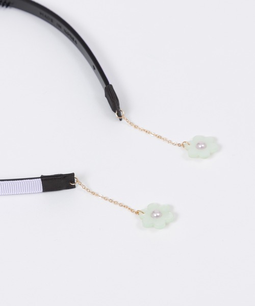 KP DECO（ケーピーデコ）の「お花パーツ付きグログランリボンカチューシャ（カチューシャ・キッズ・ラベンダー/ピンク・FREE）」の7枚目の写真