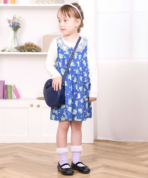 KP DECO（ケーピーデコ）の「お花パーツ付きグログランリボンカチューシャ（カチューシャ・キッズ・ラベンダー/ピンク・FREE）」の4枚目の写真