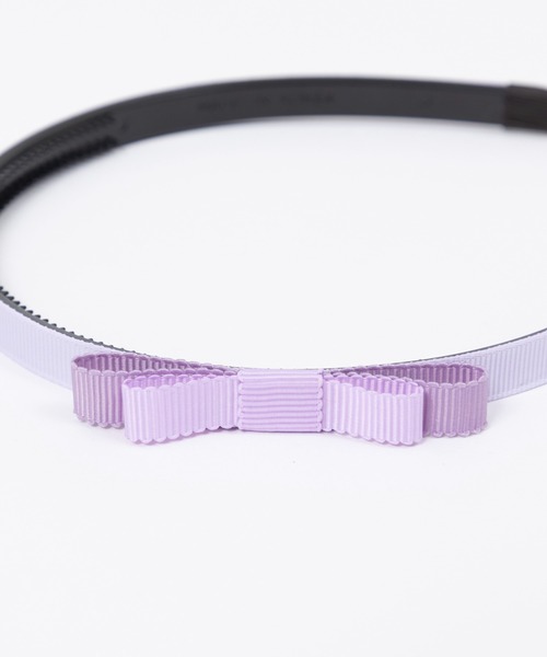 KP DECO（ケーピーデコ）の「お花パーツ付きグログランリボンカチューシャ（カチューシャ・キッズ・ラベンダー/ピンク・FREE）」の6枚目の写真