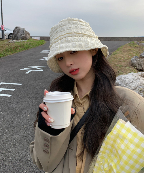 c.u.l(シーユーエル)の「ぽこぽこ ポップコーン バケットハット cula562(ハット・レディース・ブラウン/ホワイト/ブラック・M)」の15枚目の写真