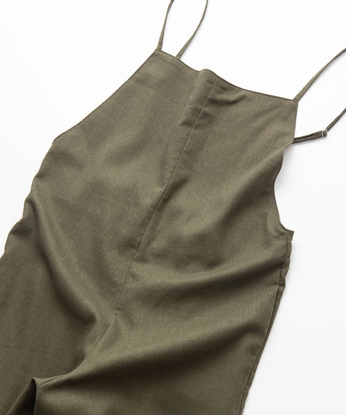 OUTDOOR PRODUCTS APPAREL(アウトドアプロダクツアパレル)の「コットンリネン ビッグシルエット サロペット(サロペット/オーバーオール・レディース・ブラック/カーキ/アイボリー・FREE)」の6枚目の写真