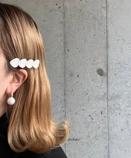 cuorequal(クオレコール)の「ハートホワイトヘアピン(ヘアピン・レディース・ホワイト・FREE)」の3枚目の写真