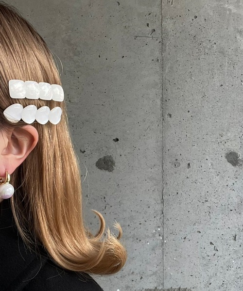 cuorequal(クオレコール)の「ハートホワイトヘアピン(ヘアピン・レディース・ホワイト・FREE)」の9枚目の写真