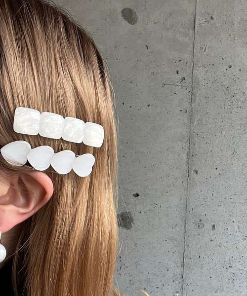cuorequal(クオレコール)の「ハートホワイトヘアピン(ヘアピン・レディース・ホワイト・FREE)」の10枚目の写真