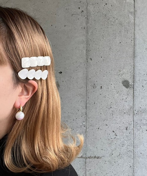 オパールのヘアピン セール】シルバーリボンぱっちんピン（ヘアピン）｜cuorequal