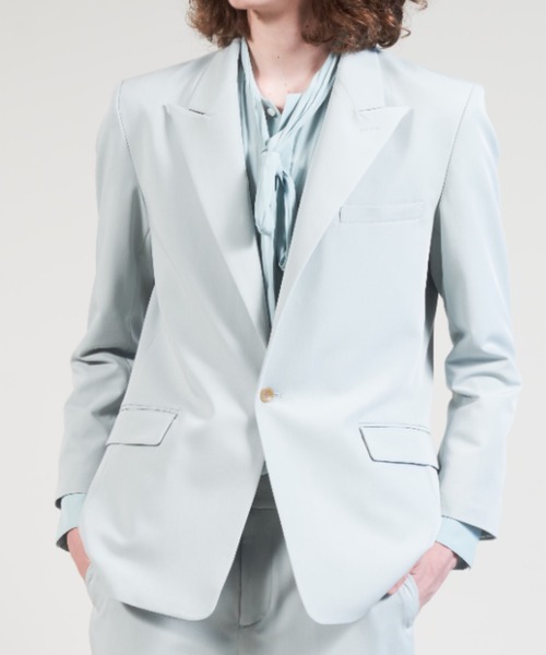 GalaabenD（ガラアーベント）の「T/Rライトギャバ リラックスフィット テーラードジャケット（テーラードジャケット・メンズ・ピンク/ミント・M/L）」の2枚目の写真