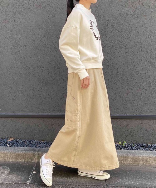 NANEA(ナネア)の「ペインターロングスカート(スカート・レディース・グリーン/ベージュ・ONE SIZE)」の19枚目の写真