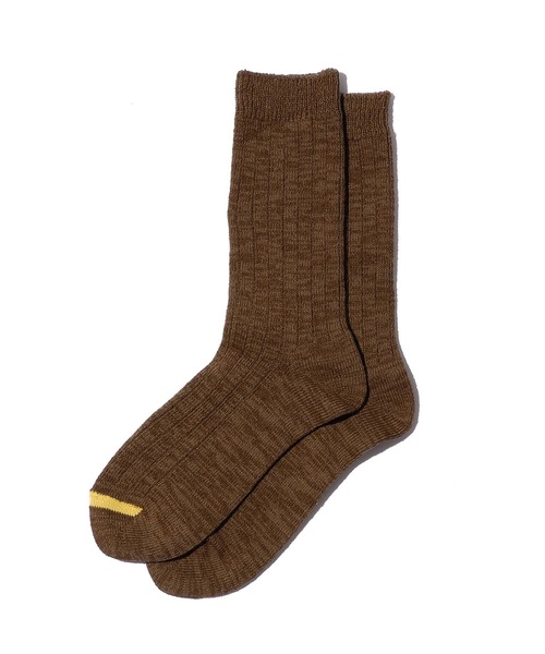 OBSCURE SOCKS（オブスキュア ソックス）の「OBSCURE SOCKS オブスキュアソックス BIOTA Men’s ビオタ メンズ（ソックス/靴下・メンズ・イエロー/ネイビー/ブラウン/アイボリー・FREE）」の3枚目の写真