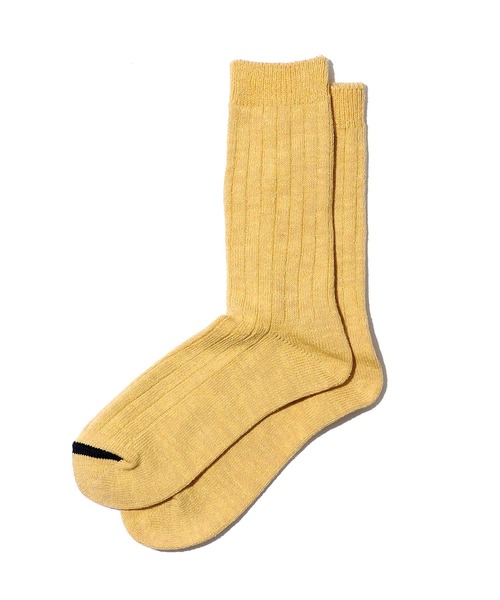 OBSCURE SOCKS（オブスキュア ソックス）の「OBSCURE SOCKS オブスキュアソックス BIOTA Men’s ビオタ メンズ（ソックス/靴下・メンズ・イエロー/ネイビー/ブラウン/アイボリー・FREE）」の4枚目の写真