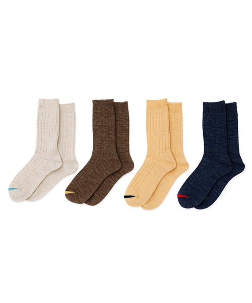 OBSCURE SOCKS（オブスキュア ソックス）の「OBSCURE SOCKS オブスキュアソックス BIOTA Men’s ビオタ メンズ（ソックス/靴下・メンズ・イエロー/ネイビー/ブラウン/アイボリー・FREE）」の7枚目の写真