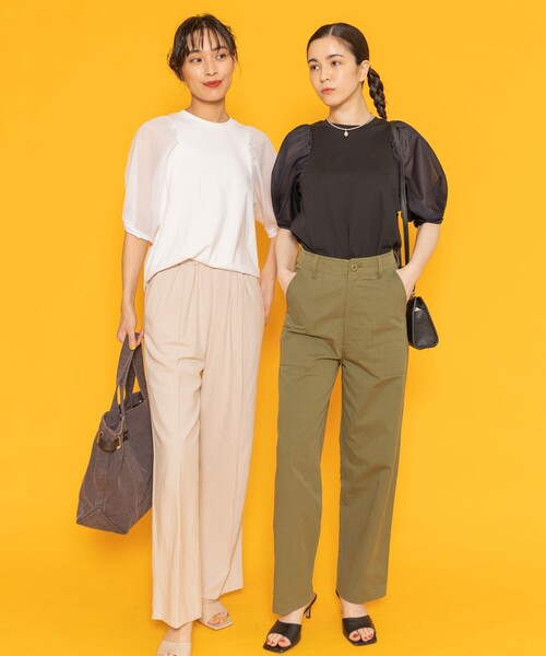 Aresense（アーセンス）の「Aresense/アーセンス ベイカーパンツ（その他パンツ・レディース・ホワイト/ピンク/イエロー/オリーブ・38/36）」の6枚目の写真