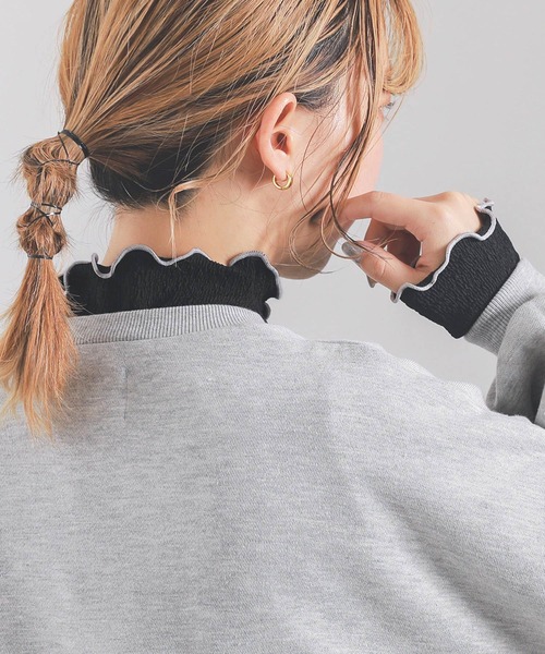 n'OrLABEL（ノアールレーベル）の「『配色メローカットソー』（Tシャツ/カットソー・レディース・ミント/ライム/アイボリー/ブラック・L/LL/M）」の3枚目の写真