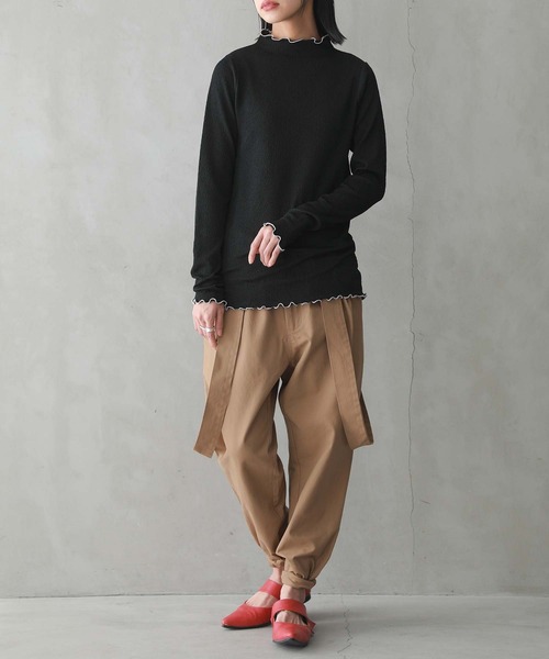 n'OrLABEL（ノアールレーベル）の「『配色メローカットソー』（Tシャツ/カットソー・レディース・ミント/ライム/アイボリー/ブラック・L/LL/M）」の14枚目の写真