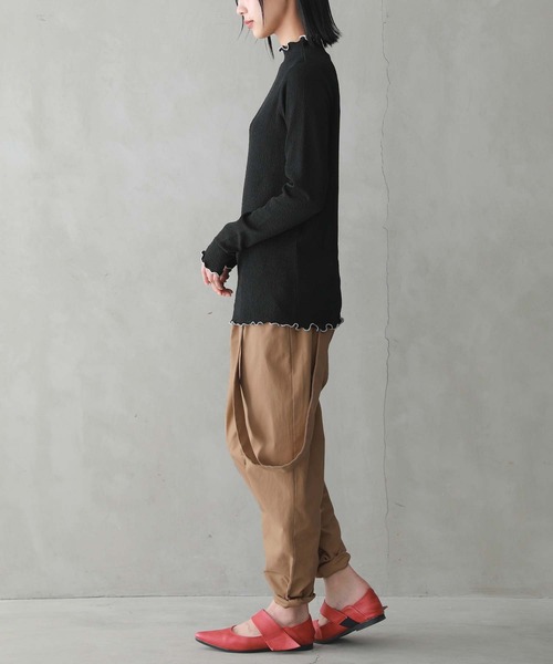 n'OrLABEL（ノアールレーベル）の「『配色メローカットソー』（Tシャツ/カットソー・レディース・ミント/ライム/アイボリー/ブラック・L/LL/M）」の15枚目の写真