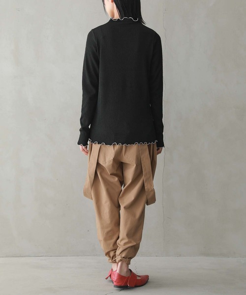 n'OrLABEL（ノアールレーベル）の「『配色メローカットソー』（Tシャツ/カットソー・レディース・ミント/ライム/アイボリー/ブラック・L/LL/M）」の16枚目の写真