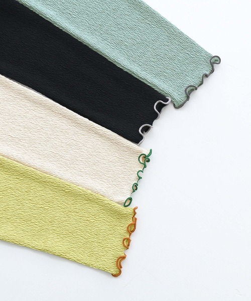 n'OrLABEL（ノアールレーベル）の「『配色メローカットソー』（Tシャツ/カットソー・レディース・ミント/ライム/アイボリー/ブラック・L/LL/M）」の18枚目の写真