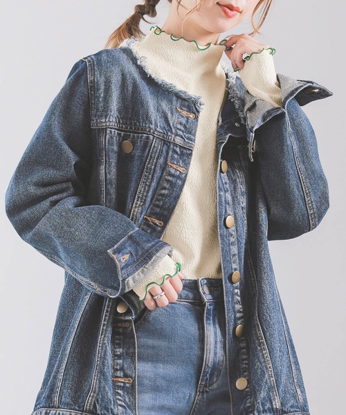 n'OrLABEL（ノアールレーベル）の「配色メローカットソー（Tシャツ/カットソー・レディース・ミント/ライム/アイボリー/ブラック・L/LL/M）」の22枚目の写真