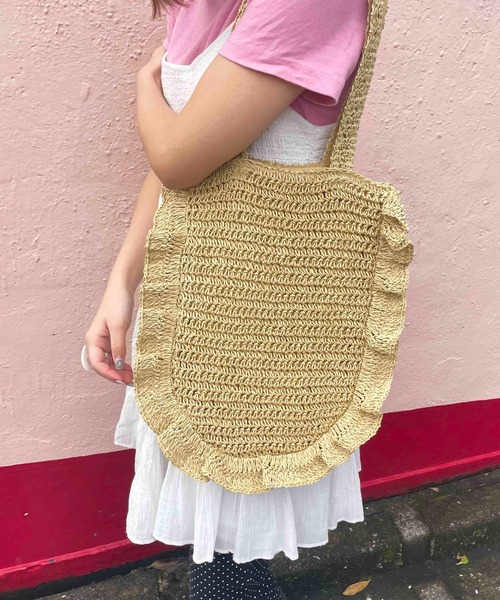 ペーパーラウンドフリルバッグ LILY BROWN×MARY QUANT】ペーパーラウンドフリルバッグ(バッグ