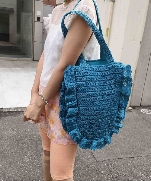 LILY BROWN×MARY QUANT】ペーパーラウンドフリルバッグ(バッグ