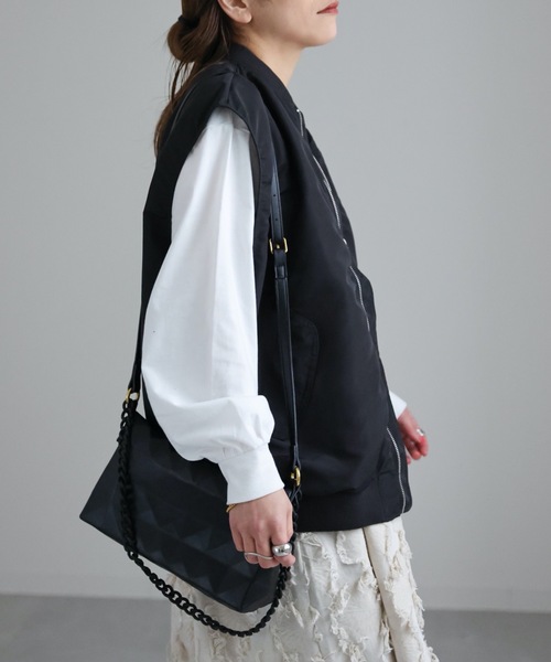 ap retro（アプレトロ）の「MAー1ベスト（MA-1・レディース・ブラック/アイボリー/カーキ・FREE）」の21枚目の写真