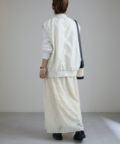 ap retro（アプレトロ）の「MAー1ベスト（MA-1・レディース・ブラック/アイボリー/カーキ・FREE）」の18枚目の写真