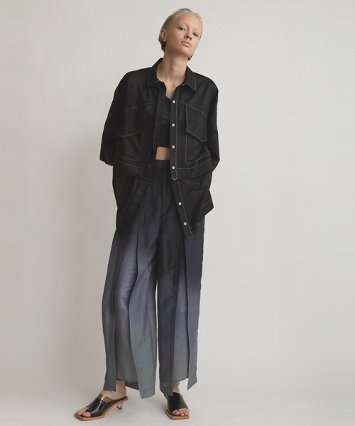 AULA AILA(アウラアイラ)の「グラデーションパンツ(その他パンツ・レディース・グレー/オレンジ・0/1)」の9枚目の写真