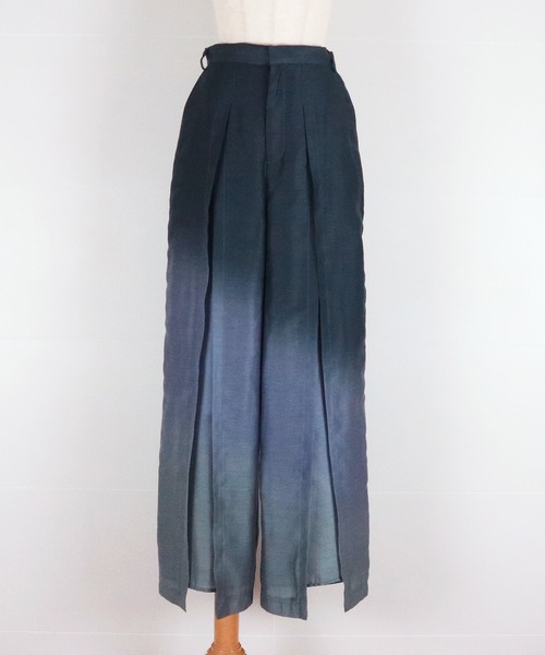 AULA(AULA AILA)◆グラムツイルパンツ/O/SLV/無地/2017年モデル/3173-06058 LACE LINE PANTS \u2014 aulaaila