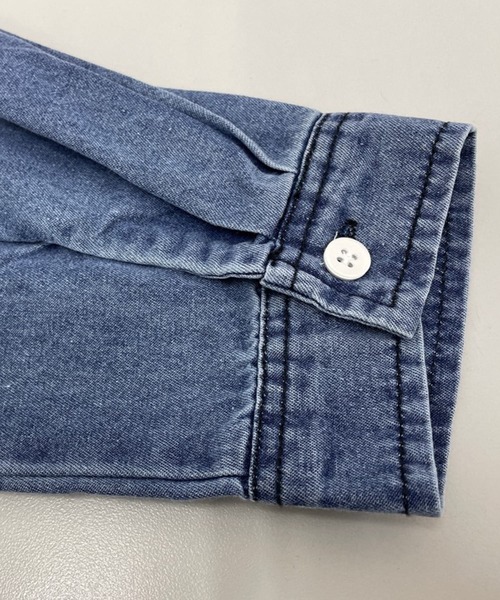 DAY CLOSET(デイ クローゼット)の「【ドラマ衣装提供】レディース ボックスプリーツデニムロングシャツワンピース(シャツワンピース・レディース・ブルー・ONE SIZE)」の10枚目の写真
