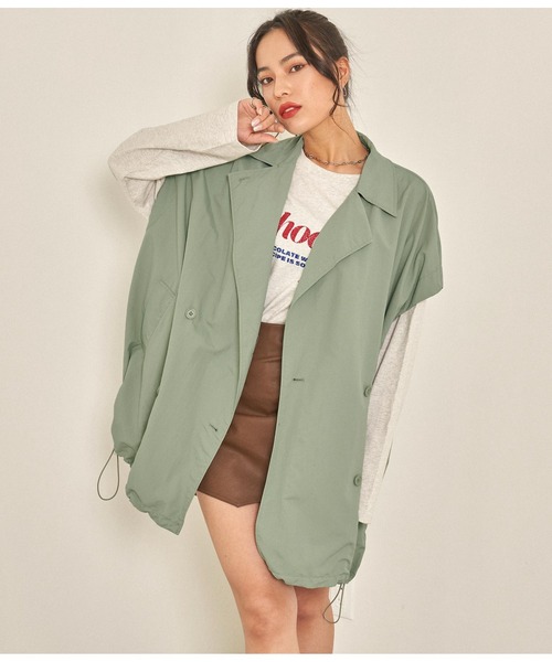 ANAP（アナップ）の「2WAYナイロンミディ丈コート（その他アウター・レディース・ブラック/カーキ/ホワイト・FREE）」の12枚目の写真