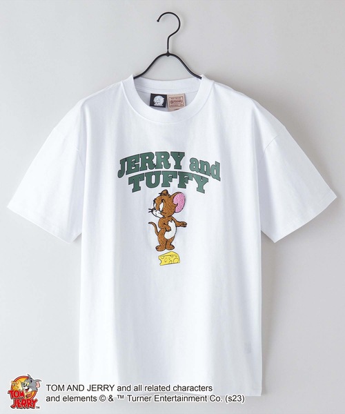 Tom&Jerry(トムアンドジェリー)の「【OUTDOOR PRODUCTS/アウトドアプロダクツ】【 TOM AND JERRY/トムとジェリー 】コラボ Tシャツ ドロップショルダー オーバーサイズ(Tシャツ/カットソー・メンズ・オフホワイト/ダークグリーン/ホワイト/ホワイト系その他/ブルー系その他/ベージュ・MEDIUM/X-LARGE/SMALL/LARGE)」の7枚目の写真
