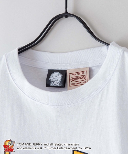 Tom&Jerry(トムアンドジェリー)の「【OUTDOOR PRODUCTS/アウトドアプロダクツ】【 TOM AND JERRY/トムとジェリー 】コラボ Tシャツ ドロップショルダー オーバーサイズ(Tシャツ/カットソー・メンズ・オフホワイト/ダークグリーン/ホワイト/ホワイト系その他/ブルー系その他/ベージュ・MEDIUM/X-LARGE/SMALL/LARGE)」の14枚目の写真