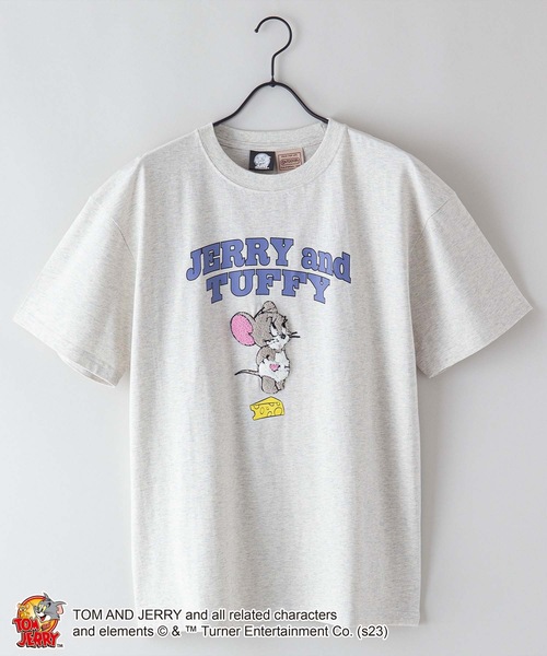 Tom&Jerry(トムアンドジェリー)の「【OUTDOOR PRODUCTS/アウトドアプロダクツ】【 TOM AND JERRY/トムとジェリー 】コラボ Tシャツ ドロップショルダー オーバーサイズ(Tシャツ/カットソー・メンズ・オフホワイト/ダークグリーン/ホワイト/ホワイト系その他/ブルー系その他/ベージュ・MEDIUM/X-LARGE/SMALL/LARGE)」の8枚目の写真