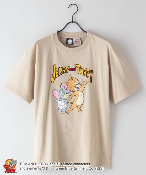 Tom&Jerry(トムアンドジェリー)の「【OUTDOOR PRODUCTS/アウトドアプロダクツ】【 TOM AND JERRY/トムとジェリー 】コラボ Tシャツ ドロップショルダー オーバーサイズ(Tシャツ/カットソー・メンズ・オフホワイト/ダークグリーン/ホワイト/ホワイト系その他/ブルー系その他/ベージュ・MEDIUM/X-LARGE/SMALL/LARGE)」の10枚目の写真