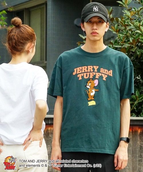 Tom&Jerry(トムアンドジェリー)の「【OUTDOOR PRODUCTS/アウトドアプロダクツ】【 TOM AND JERRY/トムとジェリー 】コラボ Tシャツ ドロップショルダー オーバーサイズ(Tシャツ/カットソー・メンズ・オフホワイト/ダークグリーン/ホワイト/ホワイト系その他/ブルー系その他/ベージュ・MEDIUM/X-LARGE/SMALL/LARGE)」の20枚目の写真