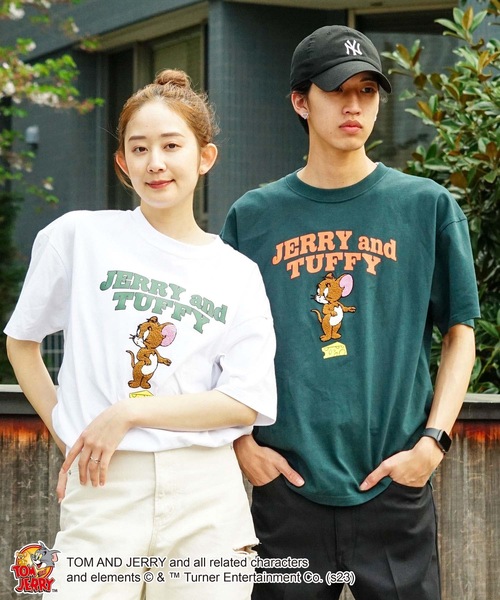 Tom&Jerry(トムアンドジェリー)の「【OUTDOOR PRODUCTS/アウトドアプロダクツ】【 TOM AND JERRY/トムとジェリー 】コラボ Tシャツ ドロップショルダー オーバーサイズ(Tシャツ/カットソー・メンズ・オフホワイト/ダークグリーン/ホワイト/ホワイト系その他/ブルー系その他/ベージュ・MEDIUM/X-LARGE/SMALL/LARGE)」の22枚目の写真