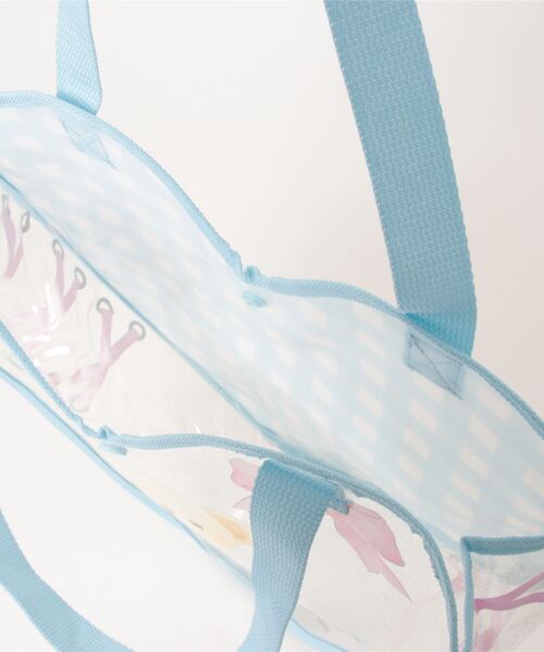 Kids Foret(キッズフォーレ)の「くまプリントハート型プールバッグ(トートバッグ・キッズ・ラベンダー/サックスブルー・FREE)」の4枚目の写真